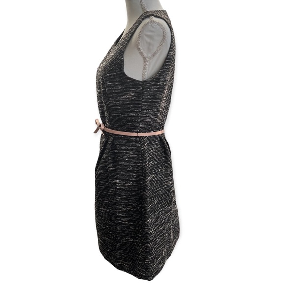 The Limited Tweed Bow Belted Fit and Flare Dress | Size 6 - Picture 3 of 11